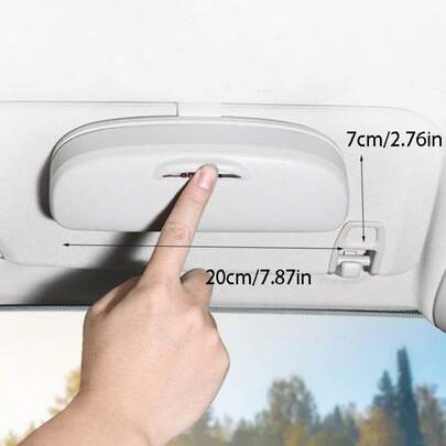 Multifunctional Car Sun Visor Glasses Case, Card Holder & Sunglasses Storage Box, Car Accessories
