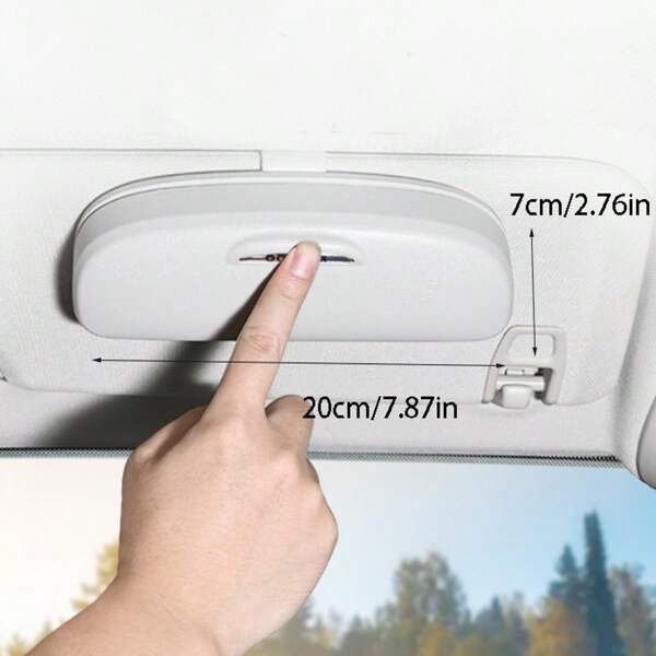 Estuche multifuncional para gafas de sol, tarjetero y caja de almacenamiento de gafas de sol para visera de coche, accesorios para automóvil