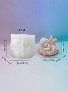 1 Stück Engel Kerze Silikonform, Schlafender Engel Kerzengießform, Rose Engel, Seife Gips Harz Gießformen, Heimdekoration Kunsthandwerk Geschenke - Engel - Übersicht 4