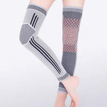 1pc Graphene Heating Knee Pad, Long Style, Heat Therapy Grid Heating, Warm Leg Sleeve For Arthritis And Cold Legs - Multicolor - View 8