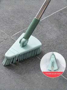 1/2 件浴室地板刷，长柄瓷砖填缝清洁刷，适用于浴室、卫生间、墙壁清洁 - 彩色 - 查看 4