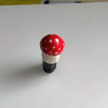 1PC Cute Mushroom Bicycle Valve Core Cover - Fun Bicycle Valve Core Cover, Universal Valve Core Converter Head, Suitable For Bicycle Tire Inflation Hole Protection Cover, Suitable As A Gift For Festivals