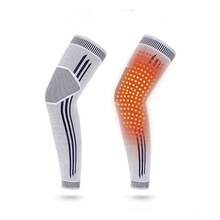 1pc Graphene Heating Knee Pad, Long Style, Heat Therapy Grid Heating, Warm Leg Sleeve For Arthritis And Cold Legs - Multicolor - View 6