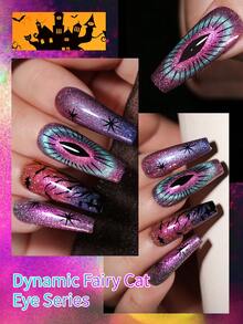 XEIJAYI 6支装15ml猫眼美甲凝胶套装，含磁铁，半永久美甲，浸泡式UV/LED美甲沙龙DIY美甲凝胶，适合春夏美甲 - 彩色 - 查看 8