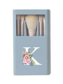 5 Stücke/Set tragbarer Makeup-Pinsel-Set mit Spiegel, Muster mit weißen Gänseblümchen Buchstaben A-Z, verpacktes Makeup-Pinsel-Set, multifunktionaler Makeup-Pinsel mit Spiegelbox, Mini-Multifunktions-Makeup-Stift, Foundation-Makeup-Pinsel, Lidschatten-Pinsel, Grundlagen-Beauty-Tool-Mischpinsel. Der Makeup-Organizer-Ständer enthält Makeup-Pinsel, praktisches Mädchen-Geschenk-Makeup-Tool-Set, ideal als Geschenk, tragbare Reiseutensilien, Reisebedarf, Pinsel-Set, Makeup-Pinsel-Set, Makeup-Set komplett, Makeup-Pinsel-Set, komplettes Makeup-Set, Pinsel-Set, Makeup-Pinsel-Set, Makeup-Geschenkset, Set