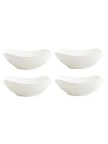 2/4/6/8/10pcs/Set Plastic White Bowl Set, Suitable For Fruit, Vegetable, Salad, Snack, Dessert - White - View 7