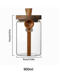 1 Stück/3 Stücke Kaffee-Bohnen Glas Luftdichte Vorratsdose, feuchtigkeitsgeschützte Küchen-Aufbewahrungsdose, Gewürz Kräuter Tee Blatt Behälter, hitzebeständiger transparenter Behälter, Kaffee-Bohnen Dose mit Löffel, luftdicht verschließbare Vorratsdose