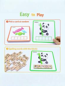 Alphabet Number Matching Blocks Early Education Cognitive Development Toy For Toddlers Thinking Training Parent Child Interaction Christmas Birthday Gift Ideas Learning Activities - Multicolor - View 3