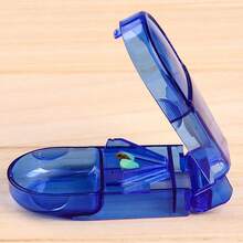 1pc Portable Pill Cutter And Organizer, Pill Splitter With Pill Cutting Mechanism, Capsule Box And Cutting Blade, Suitable For Travel And Medication Management