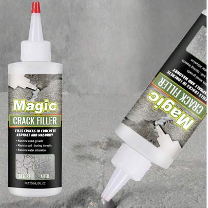 Keo trám khe nứt/chất bịt kín sàn 150ml, đàn hồi và chống nứt, chịu nhiệt và lạnh, bịt kín các vết nứt để ngăn ngừa rò rỉ, chất bịt kín chuyên nghiệp cho bê tông, đường lái xe và gạch, công thức đàn hồi, chịu nhiệt và lạnh, chống thấm nước, ngăn ngừa nứt thêm.