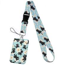 CX Lovely Kitten Manga Card Holder Badge Holder ID Card Lanyards Cell Phone Rope Key Lanyard Neck Straps Keychain Cats01 Christmas Gift