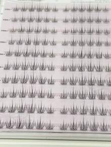 120 片无胶柔软自然假睫毛，精致向日葵图案，C 型卷翘睫毛