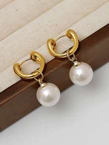 Set di 4 orecchini a perno in lega di rame di stile retrò francese minimalista, con zirconia cubica colorata e perle finte a forma di stella, design di lusso alla moda, adatto per uso quotidiano e per occasioni festive delle donne