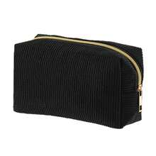 1pc Corduroy Pencil Case: Simple, Fashionable, Spacious, Suitable For Middle School Students, School Supplies - Pink - View 11