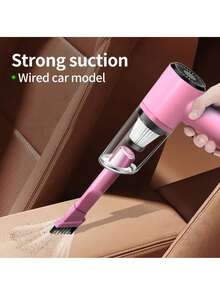 Powerful Car Vacuum Cleaner, Wet & Dry Use, Easy To Remove Cat Hair & Pet Fur, Multi-Functional Portable Handheld Corded Car Vacuum Cleaner, Suitable For All Vehicles With Cigarette Lighter Socket - View 6