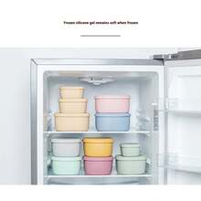 Hộp đựng cơm hình bầu dục nhỏ có nắp, chịu nhiệt, thích hợp cho nhân viên văn phòng - Nhiều màu - Xem 8