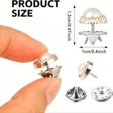 10/50 件女式衬衫胸针纽扣，带收纳盒，可拆卸无缝纽扣别针，安全迷你胸针，适用于女式毛衣、披肩、连衣裙、婚礼 DIY 项目（款式随机）