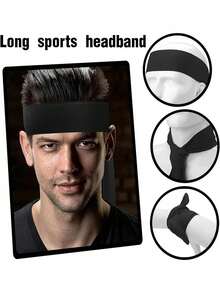 1 件头带头箍男女空手道头带成人可调节弹性头巾吸汗带运动发带运动网球篮球跑步锻炼头巾头带秋冬发带女士度假装束发饰女士优雅围巾 - 彩色 - 查看 6