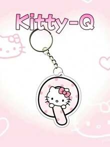 Sanrio 1 Hello Kitty Acrylic Keychain, 26 English Letters, Girl's Keychain With Various Cartoon Patterns Of Hello Kitty, Cute Bag Pendant, Car Keychain, Spelling Pendant, Perfect Birthday Gift, 2D Tablet, Winter Christmas Gift, Holiday Gift, Keychain, Cute Bag Pendant, Pen Bag Pendant. - Multicolor - View 7