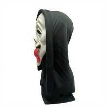 1 Peça Máscara de Fantasma Masculina, Máscara de Filme de Terror, Acessório de Fantasia de Terror Grito de Halloween (Tamanho Único), Preta