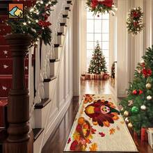 1 pieza Felpudo antideslizante con diseño de pavo de otoño de Acción de Gracias, felpudo antideslizante de fibra súper, adecuado para decoración de fiestas festivas, cocina, baño, comedor, dormitorio, puede ser un regalo de Acción de Gracias