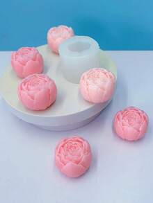 1 buc. Lumânare/mutătură din silicon în formă de trandafir pentru decorare