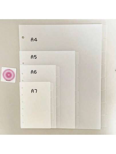 A5/A6/A7 环形分隔页 6/8 页活页夹分隔页 PP 分隔页 预算书配件 日记本 日程本 笔记本配件