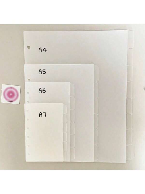 A5/A6/A7 Ring Seperator Pages 6/8 Sheets Binder Devider PP Separator Pages Budget Book Accessory Journal Agenda Notebook Parts