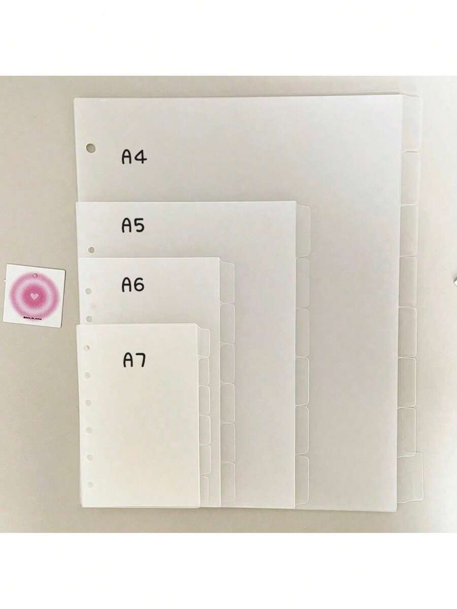 A5/A6/A7 环形分隔页 6/8 页活页夹分隔页 PP 分隔页 预算书配件 日记本 日程本 笔记本配件