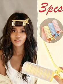 3 /1 Duck-Shaped Air Bangs Curling Iron, Lazy And Curly Bangs Puffing Tool, Heat-Free Hair Styling Device, Puffing Hair Clip Accessory - DIY Puffing Hairstyle Kit, Suitable For All Hair Types