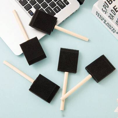 5/3/2/1件装泡沫油漆刷，海绵油漆刷，用于绘画和染色的泡沫刷，工艺美术颜料海绵