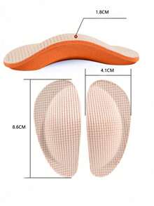 QKC 1 pereche de branțuri interioare cu amortizare EVA, tampoane pentru pantofi care absorb șocurile, potrivite pentru pantofi sport, pantofi casual și pantofi sport