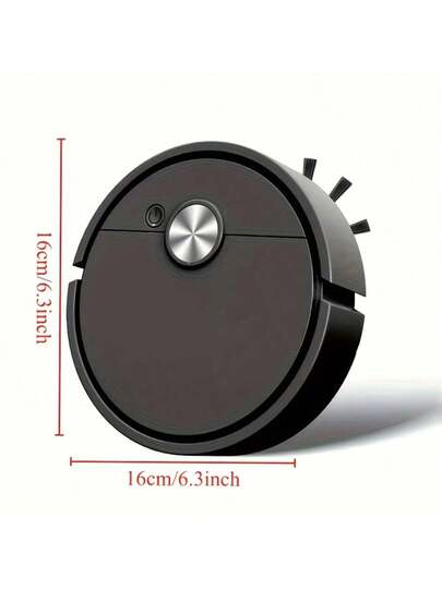 Ultra Thin Mini Robot Stofzuiger Cleaner Home Battery Operated, Compact Hard To Reach Areas 1pc, Black, Pink, White, High Efficiency Filtration, Vloer Cleaner, Sweeper (Battery Not Included), Cordless Vacuum, Automated Cleaning, Spacesaving Durable Plastic, Lightweight Construction, Small Space Living, Pet Owners view 8