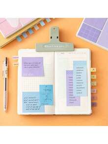 280-Page Multifunctional Notebook, Includes 40 Sticky Notes, 160 Index Tabs, 20 Expandable Tabs, 60 Lined Pages, Sticky Soft Ring Index Tabs, Suitable For Students, Essential Back-To-School Study Supplies