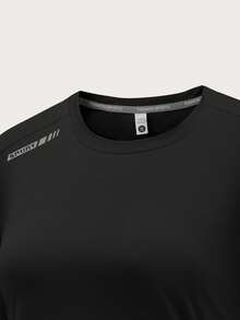 Women's UPF Long-Sleeve Sun Protection T-Shirt – Quick-Dry Ice-Silk Running Top, Lightweight Breathable Gym Shirt With Thumb Holes, Cooling Hiking Base Layer For Spring/Autumn Jogging, Yoga, Fitness & Daily Casual Wear - Black - View 3