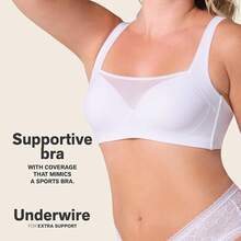 Sujetador moldeador con frente de malla para mujeres - blanco - Ver 7