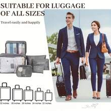 Set di 6 Borse da Viaggio, Set di Borse per la Protezione dei Vestiti, Borsa da Viaggio Pieghevole di Grande Capacità, Adatta per Viaggi di Lavoro e Vacanze, Uso Familiare