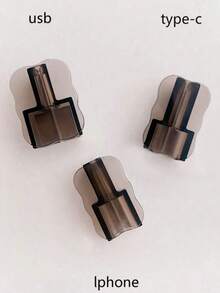 2-10件轻质波浪设计透明黑色充电线保护套，连接线保护|时尚线套|光滑纹理，手机数据线保护套