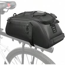 Bolsa Trasera para Bicicleta, Alforja Mochila Impermeable Reflectante para Parrilla de Bicicleta Ciclismo, Bolsa de Transporte para Maletero de Bicicleta Accesorios para Bicicleta (12L) - 9,5 litros - Ver 12