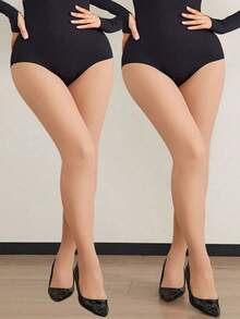 2 đôi tất nữ cỡ lớn 20 D phong cách tối giản gợi cảm, quần tất màu đen và màu mơ, quần bó nữ mỏng nhẹ, thích hợp mặc hàng ngày và đi làm, trang trí Halloween và Giáng sinh, hoàn hảo cho mọi dịp, ấm cúng - Nhiều màu - Xem 15