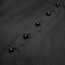 Men's Cassock Robe Church Robe Choir Minister Clergy Pulpit Liturgical 5 Colorshalloween - 黑色 - 查看 6