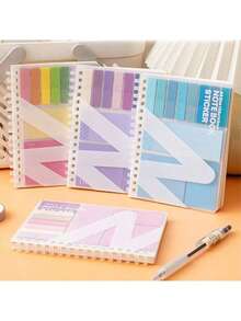 280-Page Multifunctional Notebook, Includes 40 Sticky Notes, 160 Index Tabs, 20 Expandable Tabs, 60 Lined Pages, Sticky Soft Ring Index Tabs, Suitable For Students, Essential Back-To-School Study Supplies