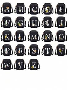 Ví cầm tay mini in chữ cái hoa cúc A-Z, túi đeo vai nhỏ hai khóa kéo với dây đeo điều chỉnh được, thích hợp đựng điện thoại, túi đeo tay, ví đựng tiền xu, ví đựng tiền mặt, ví dọc nhiều khóa kéo, lý tưởng cho chạy bộ, leo núi, du lịch, mua sắm, đạp xe và các hoạt động thể thao ngoài trời. Cũng là một món quà tuyệt vời cho Halloween, Giáng sinh và Lễ Tạ ơn. - Nhiều màu - Xem 2