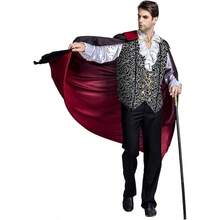 Spooktacular Creations Halloween Men Vampire CostumeHalloween Men's Vampire Cape Dracula Costume Men TAOWKI1 - 銀色+中號 - 查看 4