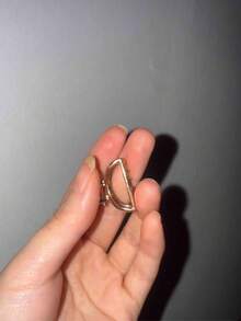 4个迷你金色镂空发夹，甜美几何发饰，女士/女孩休闲爪夹发卡，学习用品