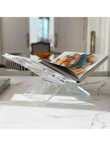 Acrylic X-Shaped Bookshelf/Reading Stand/Book Base/Book Holder/Desktop Book/Photo Album/Magazine Display Rack/X-Shaped Bookshelf/Reading Tray Rack