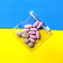 10pcs Reusable Japanese Medication Bags, Transparent Ziplock Plastic Pouches For Travel Medicine Storage, With Sliding Locks; Also Includes Japanese Jewelry Storage Roll - Reusable Zippered Jewelry Organizer Bag, Suitable For Daily And Travel Use - Clear - View 3