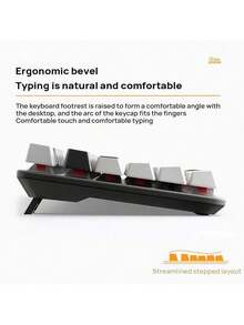 Acer OKW132 Split Mechanical Keyboard, Smart Multi-Device Switching, 87-Key Compact Design, N-Key Conflict-Free, Long Battery Life, Splash-Resistant, Medical-Grade Silicone Keycaps, Efficient Workplace, Blue And White - Blue and White - View 2