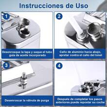 ADILIKADII Tanque para Gasolina de Acero Inoxidable 5L 1.3 Galones, Recipientes para Gasolina Espesado con Salida de Aceite Asa Portátil, Recipiente de Combustible Metal para Auto Motocicleta SUV ATV - 1 - Ver 4