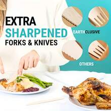 100/50 piezas Juego de cubiertos desechables de madera, adecuado para 100 invitados, hecho de madera de abedul de alta calidad y compostable, ideal para cumpleaños, bodas, fiestas, reuniones, actividades de equipo, escuela, vuelta al cole, restaurantes, cocina, cenas navideñas, también es un gran regalo para familiares, amigos y mayores